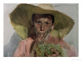 Boy Eating Grapes, 1890 Giclée-tryk af Joaquín Sorolla y Bastida Boy Eating Grapes, 1890 Giclée-tryk af Joaquín Sorolla y Bastida