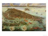 Bird's Eye View of Venice Giclee Print by Joseph Heintz