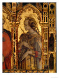 St. Catherine of Alexandria, Detail from the San Martino Polyptych Giclee Print by Carlo Crivelli