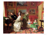 The Rev. and Mrs. Palmer-Lovell with Their Daughters Georgina and Christina Reproduction procédé giclée par Augustus Leopold Egg