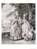 The Rendezvous at Marly Giclee Print by Jean-Michel Moreau the Younger