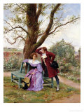 Flirtation Giclee Print by Georges Jules Auguste Cain