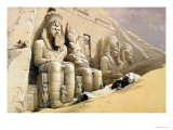 The Great Temple of Abu Simbel, Nubia, from "Egypt and Nubia," Vol.1 Giclée-Druck von David Roberts
