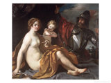Venus, Mars and Cupid Stampa giclée di Guercino (Giovanni Francesco Barbieri)