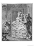The Queen's Lady-In-Waiting Giclee Print by Jean-Michel Moreau the Younger