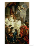 Emperor Valentinian Before Bishop Basil, or the Mass of St. Basil, 1743-7 reproduction procédé giclée par Pierre Subleyras