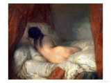 Reclining Female Nude, circa 1844-45 reproduction procédé giclée par Jean-François Millet