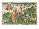 Facsimile Copy of Exodus 8 20-32 the Seven Plagues of Egypt: Moses and the Swarm of Flies Giclee Print