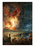 The Great Eruption of Mt. Vesuvius Giclee Print by Louis Jean Desprez
