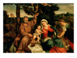 Rest on the Flight into Egypt Giclée-Druck von Bonifacio Veronese