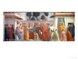 The Raising of the Son of Theophilus, the King of Antioch, and St. Peter Enthroned Reproduction procédé giclée par T. & Lippi Masaccio