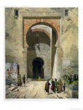 The Gate of Justice, Entrance to the Alhambra, Granada, 1853 Reproduction procédé giclée par Leon Auguste Asselineau