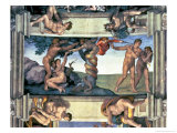 Sistine Chapel Ceiling: the Fall of Man and the Expulsion from the Garden of Eden reproduction procédé giclée par Michelangelo Buonarroti 