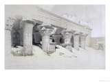 Portico of the Temple of Edfu, Upper Egypt, from "Egypt and Nubia," Vol.1 reproduction procédé giclée par David Roberts
