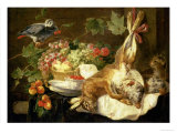 Still Life with Hare, Fruit and Parrot, 1647 Giclee Print by Jan Fyt Still Life with Hare, Fruit and Parrot, 1647 Giclee Print by Jan Fyt