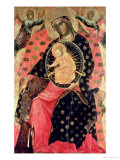 Madonna and Child Enthroned with Two Devout People ジクレープリント - パオロ・ヴェネチアーノ