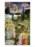 Angels in a Heavenly Landscape, The Left Hand Wall of The Apse Lámina giclée por Benozzo di Lese di Sandro Gozzoli