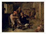 Tavern Scene, or the Village Fiddler, 1634-8 reproduction procédé giclée par Adriaen Brouwer