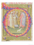 Historiated Initial "O" Depicting Tobias and the Angel Giclee Print by Bartolomeo Di Frusino 