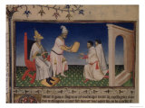 Kublai Khan Giving His Golden Seal to Marco Polo at His New Capital in Cambaluc Giclee-trykk av Boucicaut Master Kublai Khan Giving His Golden Seal to Marco Polo at His New Capital in Cambaluc Giclee-trykk av Boucicaut Master