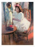 Dressing Her Doll Giclee Print by Claudio Castelucho