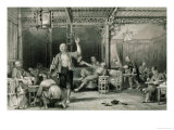 Chinese Opium Smokers, from "China in a Series of Views" by George Newenham Wright 1843 Giclee Print by Thomas Allom