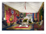 View of the Tented Room and Ivory Carved Throne reproduction procédé giclée par Peter Mabuse