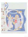 Historiated Initial "O" Depicting the Adoration of the Magi reproduction procédé giclée par Cimabue 