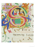 Historiated Initial "S" Depicting the Presentation in the Temple Reproduction procédé giclée par Angelico & Strozzi 
