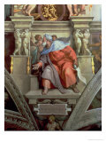 Sistine Chapel Ceiling: the Prophet Ezekiel, 1510 Giclee Print by Michelangelo Buonarroti 
