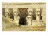 Facade of the Temple of Hathor, Dendarah, from "Egypt and Nubia," Vol.1 Giclee Print by David Roberts