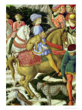 Portrait of Giuliano De'Medici, Detail from the Journey of the Magi Cycle in the Chapel, circa 1460 reproduction procédé giclée par Benozzo di Lese di Sandro Gozzoli