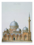 Facade of Kahrije Dzamissi, the Church of the Saviour, from "Church Architecture of Constantinople" Giclee Print by D. Pulgher