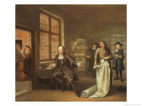 The Buyer at the Clothes Merchant's, 1690 Giclee Print by Egbert Van Heemskerck The Buyer at the Clothes Merchant's, 1690 Giclee Print by Egbert Van Heemskerck