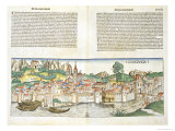 Bird's Eye View of Constance from the Nuremberg Chronicle by Hartmann Schedel 1493 Giclee Print
