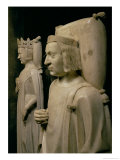 Effigies from the Tomb of Charles V the "Wise" circa 1364 reproduction procédé giclée par Andre Beauneveu
