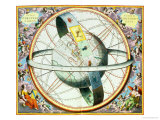 The Situation of the Earth in the Heavens Giclée-Druck von Andreas Cellarius