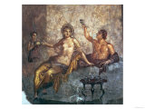 Banqueting Couple with a Slave, from Herculaneum, circa 50-79 AD Giclee Print