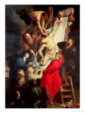 The Descent from the Cross, Triptych Depicting the Visitation, the Deposition and the Presentation Giclee Print by Peter Paul Rubens