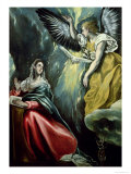 The Annunciation, circa 1575 reproduction procédé giclée par El Greco 
