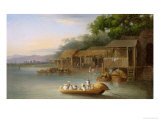 A Riverside Dwelling, Indo-China Giclee Print by George Chinnery