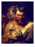 Two Satyrs reproduction procédé giclée par Peter Paul Rubens