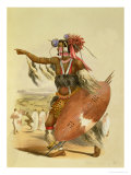 Zulu Warrior, Utimuni, Nephew of Chaka the Late Zulu King, Plate 13 from "The Kafirs Illustrated" Giclee Print by George French Angas