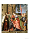 The Meeting at the Golden Gate with Saints, 1515 Giclée-tryk af Vittore Carpaccio The Meeting at the Golden Gate with Saints, 1515 Giclée-tryk af Vittore Carpaccio