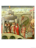 Procession of St. Gregory to the Castel St. Angelo Giclée-tryk af Giovanni di Paolo Procession of St. Gregory to the Castel St. Angelo Giclée-tryk af Giovanni di Paolo