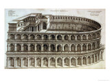 Plan of the Theatre of Marcellus, Rome, 1558 Giclee Print by Michael Tramezini