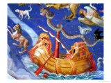 Scene of the Zodiac Including a Galleon, Detail from the Vault of the "Sala Del Mappamondo" reproduction procédé giclée par Giovanni De' Vecchi