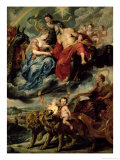 The Medici Cycle: the Meeting of the King and Marie De Medici at Lyons, 9th November 1600, c. 1622 reproduction procédé giclée par Peter Paul Rubens
