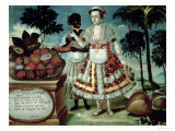 Distinguished Woman with Her Negro Slave, 1783 Giclee Print by Vicente Alban