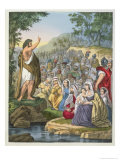 John Preaching in the Wilderness, from a Bible Printed by Edward Gover, 1870s Giclee-trykk av Siegfried Detler Bendixen John Preaching in the Wilderness, from a Bible Printed by Edward Gover, 1870s Giclee-trykk av Siegfried Detler Bendixen